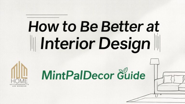 How to Be Better at Interior Design MintPalDecor Guide